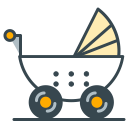 Icon of a baby stroller.